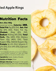 NUTS US  Dried Apple Rings  No Added Sugar  No Artificial Color  Chewy Texture  NONGMO  Juicy and Natural  Packed in a Resealable Bag 2 LBS