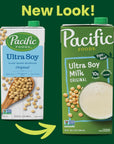 Pacific Foods Original Ultra Soy Milk Plant Based Milk 32 oz Carton