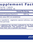 Pure Encapsulations NAC 600 mg - NAC Supplement for Lung Health & Immune Support, Liver Support & Antioxidants* - with Freeform N-Acetyl-L-Cysteine - 90 Capsules