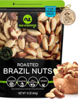 NUT CRAVINGS  Brazil Nuts Roasted  Unsalted  No Shell Whole 16oz  1 LB Bulk Nuts Packed Fresh in Resealable Bag  Healthy Protein Food Snack All Natural Keto Friendly Vegan Kosher