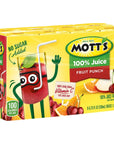 Motts 100 Percent Fruit Punch Juice 675 fl oz boxes 32 Count 4 Packs of 8