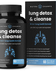 Lung Detox & Cleanse | Mullein Leaf Capsules | 15-In-1 Lung Health Formula for Respiratory, Immune & Mucus Support | 10:1 Mullein Leaf Extract (3000mg Equivalent) | Vegan Lung Support Supplement