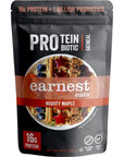 Earnest Eats PRO: Protein + Probiotic Superfood Oatmeal, Gluten Free, 4 Servings, 16g Protein per Serving, Mighty Maple, 8 Ounce