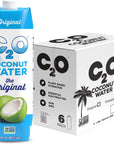 C2O Pure Coconut Water Variety Pack 338 Fl Oz Pack of 6