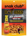 Snak Club x Hot Ones Hot Habanero Snack Mix Spicy Snacks with Peanuts Pretzels Sesame Sticks Toasted Corn  Cashews Inspired by Hot Ones Hot Sauce 10 oz Bag