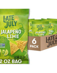 Late July Snacks, Jalapeño Lime Tortilla Chips, 2-oz. Snack Bag (Pack of 6)