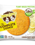 Lenny & Larry's The Complete Cookie, Lemon Poppy Seed, Soft Baked, 16g Plant Protein, Vegan, Non-GMO, 4 Ounce (Pack of 12)