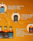 Crown Maple Syrup Sampler  Classic Trio Maple Syrup Collection And Infused Pure Maple Syrup Trio Bundle Bourbon Maple Syrup Gift Set Mini Maple Syrup Pure Syrup Sampler