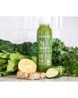 Midwest Juicery All Greens Everything Organic Green Juice Cold Pressed Low Natural Sugar 4 Servings of Vegetable per Bottle 100 Raw and Nutrient Dense Fresh Taste Never Frozen 12 Bottles