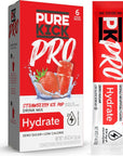 Pure Kick PRO Hydration Electrolyte Drink Mix Strawberry Ice Pop Includes 1 box with 6 packets in each box