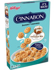 Cinnabon Cold Breakfast Cereal 7 Vitamins and Minerals Kids Snacks Original 87oz Box 1 Box