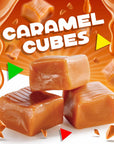 Caramel Cubes Candy Classic Chewy Treat Individually Wrapped 1 Pound Bag  Approx 65 Count