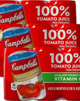 Campbells Tomato Juice Cans 55 oz Refreshing Health Juice From Concentrate with Moofin Golden SS Spoon Vegetable Juice Cans for Daily Nutrition Ideal for Cooking  Beverages Pack of 3