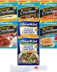 Starkist Chicken Creations 7 Flavor Variety Pack of 7 with By The Cup Spatula Knife