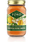 FOND Pasture-Raised Regenerative Chicken Bone Broth infused with Organic Lemon & Garlic