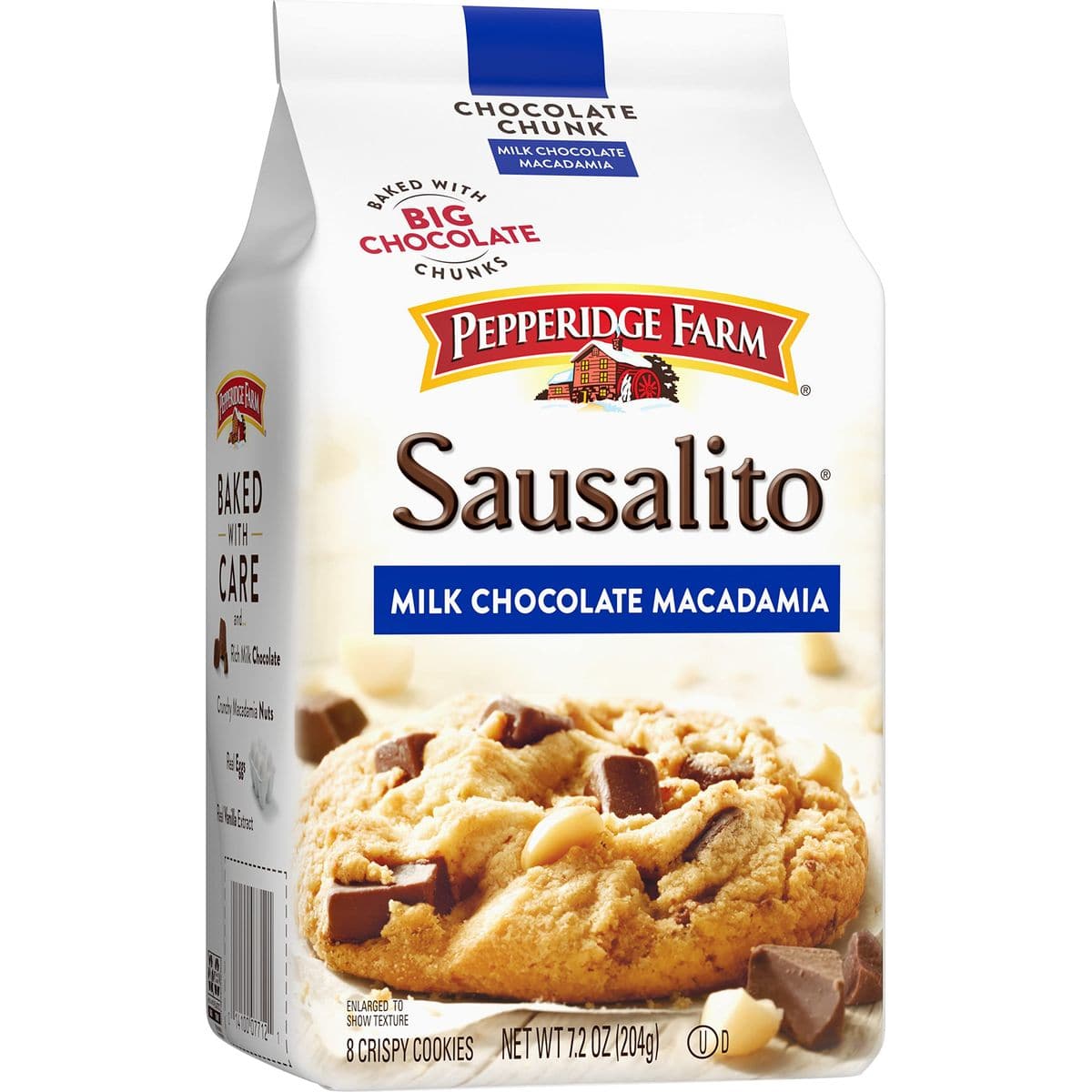 Pepperidge Farm Sausalito Crispy Milk Chocolate Macadamia Nut Cookies 72 OZ Bag 8 Cookies