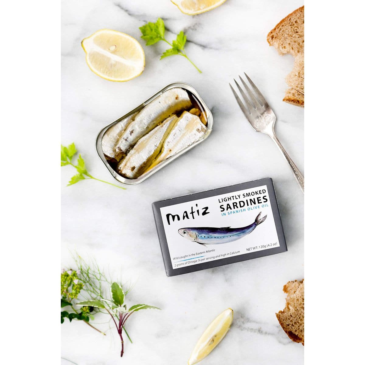 Matiz Sardines Lightly Smoked 42 oz Imported From Spain 12 pack