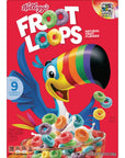 Kelloggs Froot Loops Breakfast Cereal Kids Cereal Family Breakfast Original 18 Boxes