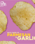 Kettle Brand Potato Chips, Parmesan Garlic Kettle Chips, 8.5 Oz