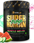 ALPHA LION Superhuman Pump Pre Workout Powder, Nootropic Caffeine & Stim Free Preworkout Supplement, Nitric Oxide Booster, Muscle Gainer, Energy & Focus (42 Servings, Muscle Melon Flavor)