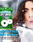 Sugar Free Lifesavers Mints Pack  Sugar Free Lifesaver Mints  Life Savers Wint O Green  Bundle with Ballard Products Pocket Bag 2 Pack