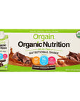 ORGAIN Chocolate Fudge Nutritional Shake11 Fl oz Pack of 12