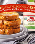 Log Cabin All Natural Table Syrup for Pancakes and Waffles NonGMO 22 Fl Oz Pack of 8