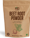 MB Herbals Beet Root Powder 8 oz (227 Gram / 0.5 LB) | for Smoothies & Baking | Superfood Nitric Oxide Supplement | Gluten Free | Non GMO