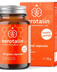 serotalin Original Energy Brain Supplement for Focus, Concentration & Cognitive Function - 60 Vegan Capsules with Vitamins B6, B12 & D3, 5-HTP & Phenylalanine - Winner German University Award