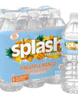 Splash Refresher Pineapple Mango Flavor Water Beverage 169 Fl Oz Plastic Bottle Pack of 6