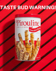 Pirouline Rolled Wafers  Chocolate Hazelnut  Rolled Wafer Sticks Crème Filled Wafers Rolled Cookies for Coffee Tea Ice Cream Snacks Parties Gifts and More  141oz Tin 1pk