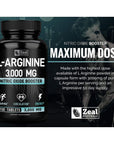 L Arginine 3000mg Capsules (150 Tablets | 1000mg) Maximum Dose L-Arginine Nitric Oxide Supplement for Supporting Muscle Growth, Vascular Function and Energy - Nitric Oxide Booster