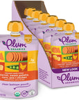 Plum Organics | Stage 3 | Organic Baby Food Meals [9+ Months] | Carrot, Sweet Potato, Corn, Pea & Chicken | 4 Ounce Pouch (Pack Of 6) Packaging May Vary