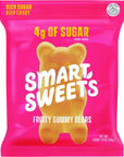 SmartSweets Fruity Gummy Bears 18oz Pack of 12 Variety of Flavors Candy with Low Sugar 4g Low Calorie 110 No Artificial Sweeteners GlutenFree Healthy Snack for Kids  Adults