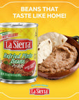 La Sierra Refried Pinto Beans Canned Vegetarian Refried Beans 205 oz Pack of 12