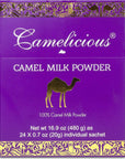 Camel Milk Powder Camelicious 480g Box US Edition24 Packets x 20g each NonGMO Gluten Free Low Lactose Alternative Dry Milk Powder  Flash Pasteurized Powdered Camel Milk Longer Shelf Life