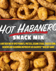 Snak Club x Hot Ones Hot Habanero Snack Mix Spicy Snacks with Peanuts Pretzels Sesame Sticks Toasted Corn  Cashews Inspired by Hot Ones Hot Sauce 10 oz Bag