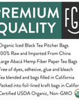 FGO Organic Black Iced Tea EcoConscious Tea Bags 36 Pitcher Bags Packaging May Vary Pack of 1