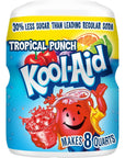 KoolAid Caffeine Free Tropical Punch Sweetened Powdered Drink Mix 1 Count 19 oz Canister