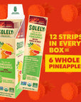 SOLELY Organic Pineapple with Chili & Salt Fruit Jerky, 12 Strips | Three Ingredients | Vegan | Non-GMO | Gluten-Free | No Sugar Added