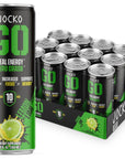 Jocko GO Energy Drink - KETO, Vitamin B12, Vitamin B6, Electrolytes, L Theanine, Magnesium- All Natural Energy Boost, Sugar Free Nootropic Monk Fruit Blend - 12 Pack (Lemon Lime Flavor)