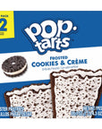 PopTarts Toaster Pastries Breakfast Foods Kids Snacks Cookies and Creme 203oz Box 12 PopTarts