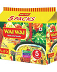 Wai Wai Chicken Flavor Brown Instant Noodles, 75 Gm Pack Of 5