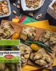 Chargrilled Artichokes Quartered in Oil Grilled Naples Style 99oz 280g NONGMO Fratelli DAmico Product of Italy