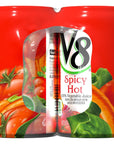 V8 Spicy Hot 100 Vegetable Juice 55oz Pack of 12