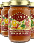 FOND Grass-fed Regenerative Beef Bone Broth infused with Organic Ginger & Cayenne