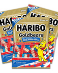 Independence Day Gummy Bears Candy Bulk Fruit Flavored Red White and Blue Gummie Goldbears 4th of July Limited Edition Pack of 34oz bags