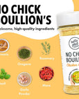 Hella Phat Vegan No Chicken Bouillon Powder - Gluten Free, Lower Sodium, Healthy Veggie Broth and Stock. Use it to make ramen, soup, gravy or any vegan food and vegetable. Better than cubes. 