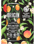 ORIGIN Organic  NonGMO Peach Flavor Sparkling Water 12 Fl Oz Recyclable Aluminum Cans 6 Count