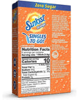 Sunkist Soda Orange Singles To Go Drink Mix 074 OZ 6 CT Pack of 4